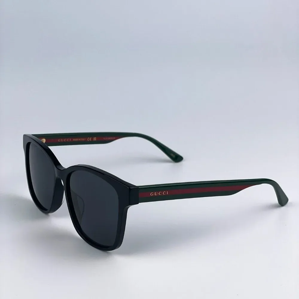 🔥Gucci GG0417SK 001 Sunglasses Black Multicolour Grey Oval Unisex